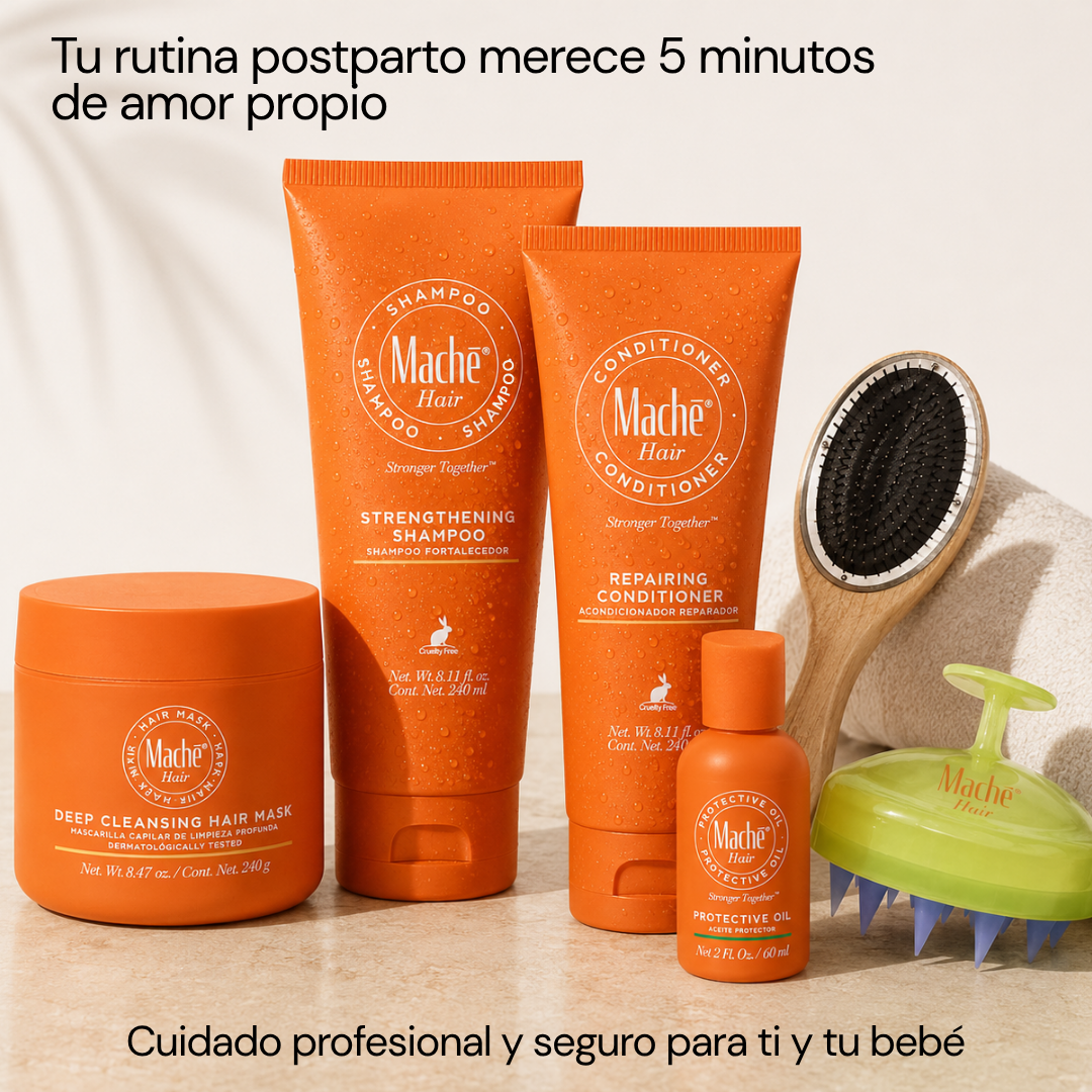 Kit Machē Full Hair Routine | Recupera la fuerza y densidad de tu cabello después del embarazo
